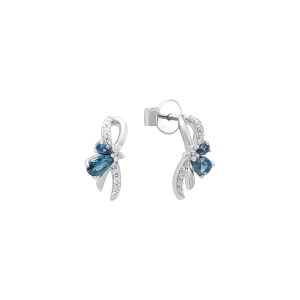 Bông tai Vàng Trắng 10K Đính đá Topaz PNJ TPMXW000020