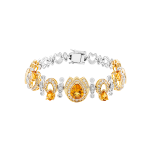 Lắc tay Vàng 14K Đính đá Citrine PNJ Masterpiece CTMXC000002