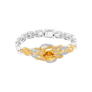 Lắc tay Vàng 14K Đính đá Citrine PNJ Masterpiece CTMXC000003