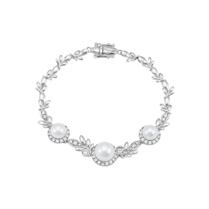 Lắc tay Vàng Trắng 14K Đính Ngọc trai Freshwater PNJ PFXMW000055