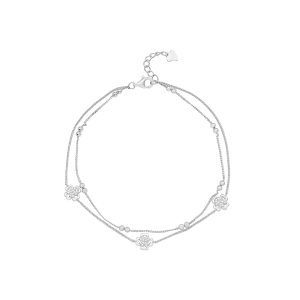 Lắc chân Bạc đính đá PNJSilver XMXMW060374