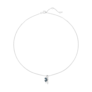 Dây cổ Vàng Trắng 10K Đính đá Topaz PNJ TPMXW000039