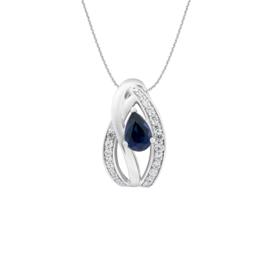 Mặt dây chuyền Vàng Trắng 14K Đính đá Sapphire PNJ SPXMW000230