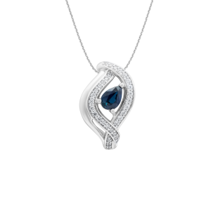 Mặt dây chuyền Vàng Trắng 14K Đính đá Sapphire PNJ SPXMW000231