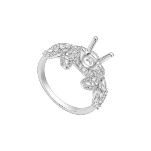 Vỏ Nhẫn Kim cương Vàng Trắng 18K PNJ 00DDW007631