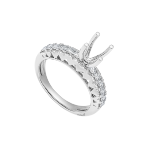 Vỏ Nhẫn Kim cương Vàng Trắng 18K PNJ 00DDW007721