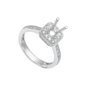 Vỏ Nhẫn Kim cương Vàng Trắng 18K PNJ 00DDW007724