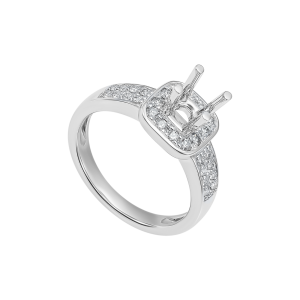 Vỏ Nhẫn Kim cương Vàng Trắng 18K PNJ 00DDW007726
