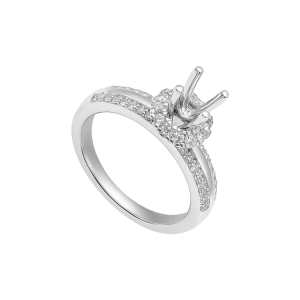 Vỏ Nhẫn Kim cương Vàng Trắng 18K PNJ 00DDW007728