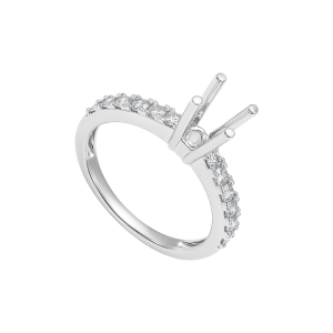 Vỏ Nhẫn Kim cương Vàng Trắng 18K PNJ 00DDW007730