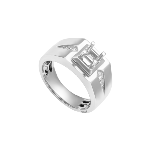Vỏ Nhẫn nam Kim cương Vàng Trắng 18K PNJ 00DDW007731