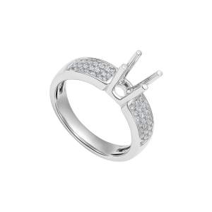 Vỏ Nhẫn Kim cương Vàng Trắng 18K PNJ 00DDW007732