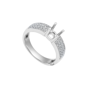 Vỏ Nhẫn nam Kim cương Vàng Trắng 18K PNJ 00DDW007733