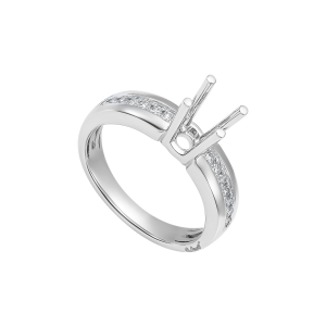 Vỏ Nhẫn Kim cương Vàng Trắng 18K PNJ 00DDW007734