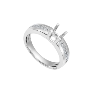 Vỏ Nhẫn nam Kim cương Vàng Trắng 18K PNJ 00DDW007735