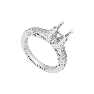 Vỏ Nhẫn Kim cương Vàng Trắng 18K PNJ 00DDW007752
