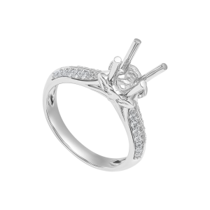 Vỏ Nhẫn Kim cương Vàng Trắng 18K PNJ 00DDW007754