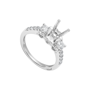 Vỏ Nhẫn Kim cương Vàng Trắng 18K PNJ 00DDW007755