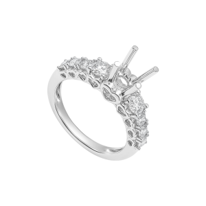 Vỏ Nhẫn Kim cương Vàng Trắng 18K PNJ 00DDW007756