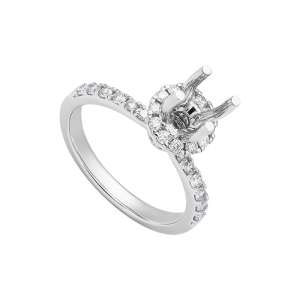 Vỏ Nhẫn Kim cương Vàng Trắng 18K PNJ 00DDW007838