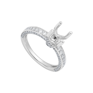Vỏ Nhẫn Kim cương Vàng Trắng 18K PNJ 00DDW007841