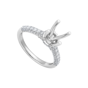 Vỏ Nhẫn Kim cương Vàng Trắng 18K PNJ 00DDW007842