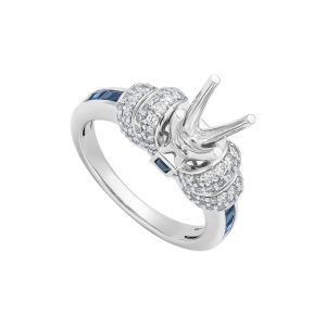 Vỏ Nhẫn Vàng Trắng 18K PNJ 00MXW000007