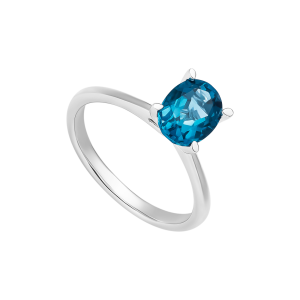 Nhẫn Vàng Trắng 14K Đính đá Topaz PNJ TP00W000086