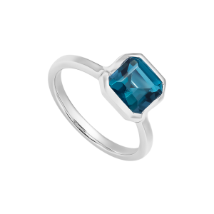 Nhẫn Vàng Trắng 14K Đính đá Topaz PNJ TP00W000087