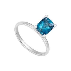 Nhẫn Vàng Trắng 14K Đính đá Topaz PNJ TPXMW000796