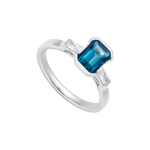 Nhẫn Vàng Trắng 14K Đính đá Topaz PNJ TPXMW000797