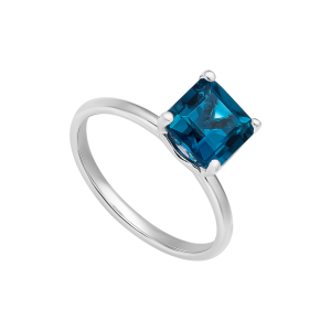 Nhẫn Vàng Trắng 14K Đính đá Topaz PNJ TPXMW000800