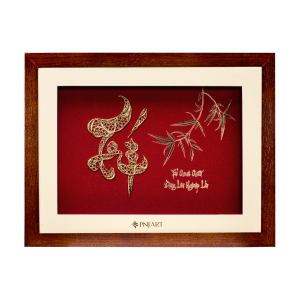 Tranh chữ Trí 32x25 PNJArt Lời Vàng Ý Ngọc 0000Y000022