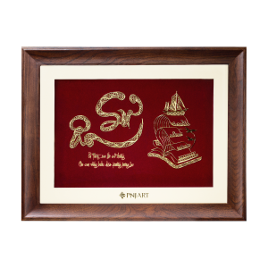 Tranh chữ Ân Sư 45x35 PNJArt Lời Vàng Ý Ngọc 0000Y000026