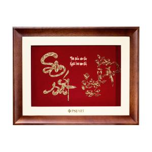 Tranh chữ Son sắt 45x35 PNJArt Lời Vàng Ý Ngọc 0000Y000027