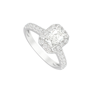 Nhẫn Kim cương Vàng Trắng 14K PNJ DDDDW015562