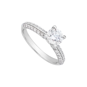 Nhẫn Kim cương Vàng Trắng 14K PNJ DDDDW010790
