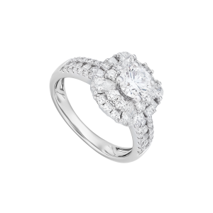 Nhẫn Kim cương Vàng Trắng 18K PNJ DDDDW060714