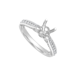 Vỏ Nhẫn Kim cương Vàng Trắng 18K PNJ 00DDW007880