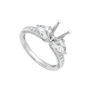 Vỏ Nhẫn Kim cương Vàng Trắng 18K PNJ 00DDW007881