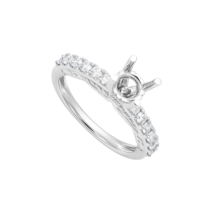 Vỏ Nhẫn Kim cương Vàng Trắng 18K PNJ 00DDW007884