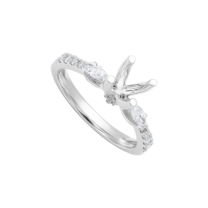 Vỏ Nhẫn Kim cương Vàng Trắng 18K PNJ 00DDW007886