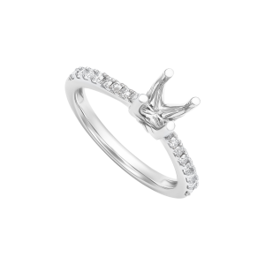 Vỏ Nhẫn Kim cương Vàng Trắng 18K PNJ 00DDW007890