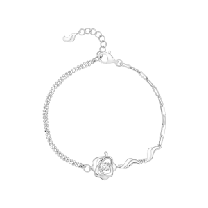 Lắc tay Vàng trắng 58,5% (14K) Đính đá ECZ PNJ Audax Rosa XM00W000578