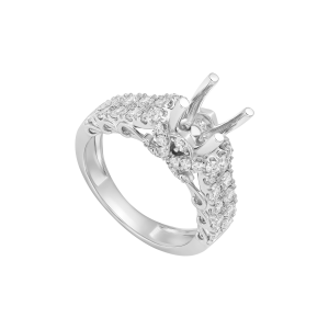 Vỏ Nhẫn Kim cương Vàng Trắng 75% (18K) PNJ 00DDW006759