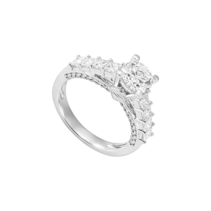 Nhẫn Kim cương Vàng trắng 58,5% (14K) PNJ Timeless Diamond DDDDW015726