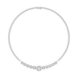 Dây cổ Kim cương Vàng trắng 58,5% (14K) PNJ Timeless Diamond DDDDW001083