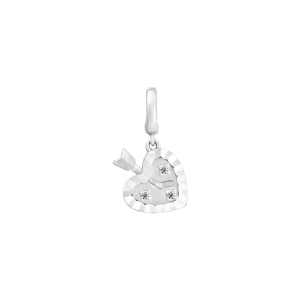 Hạt Charm Vàng trắng 41,6% (10K) Đính đá ECZ PNJ INLOVE XM00W000154