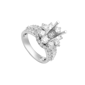 Vỏ Nhẫn Kim cương Vàng Trắng 75% (18K) PNJ 00DDW064110
