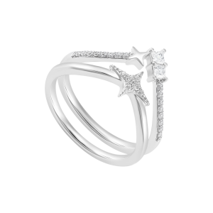 Nhẫn Vàng Trắng 33,3% (8K) Đính đá ECZ STYLE By PNJ XMXMW007149